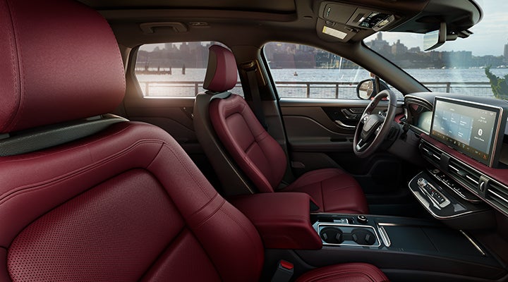 The available Perfect Position front seats in the 2024 Lincoln Corsair® SUV are shown. | Preston Lincoln in Hurlock MD