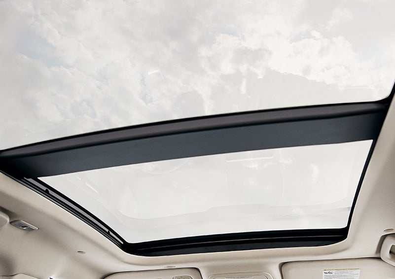 The available panoramic Vista Roof® is shown from inside a 2024 Lincoln Corsair® SUV. | Preston Lincoln in Hurlock MD