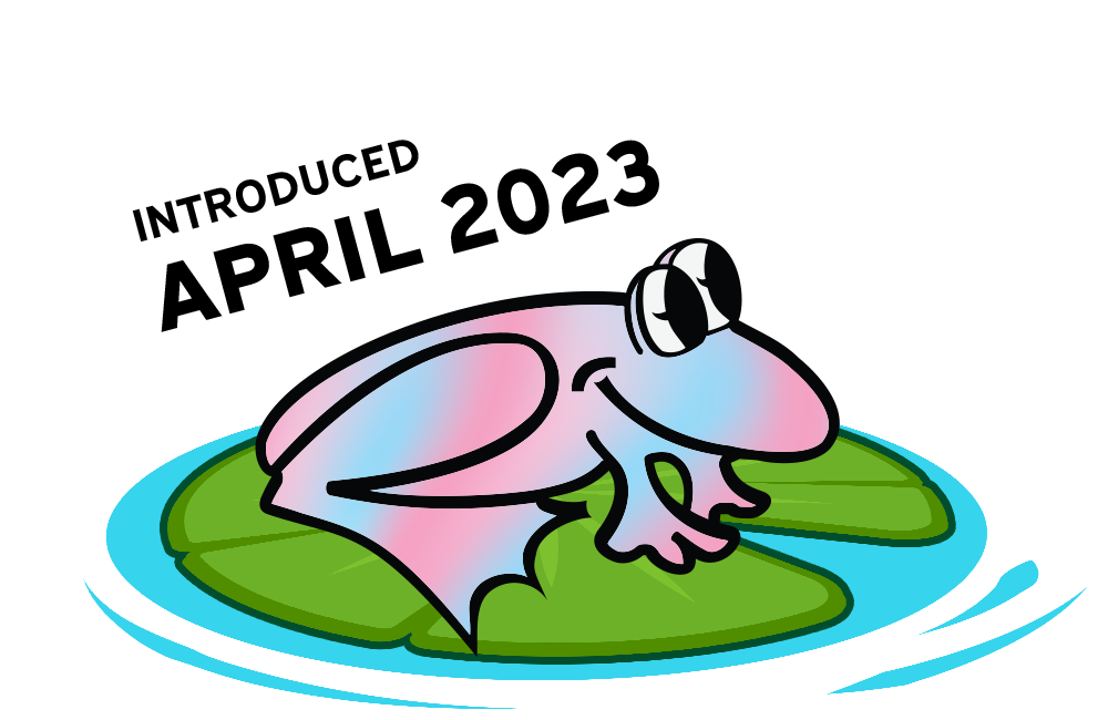 Pink Blue Preston Frog April 2023